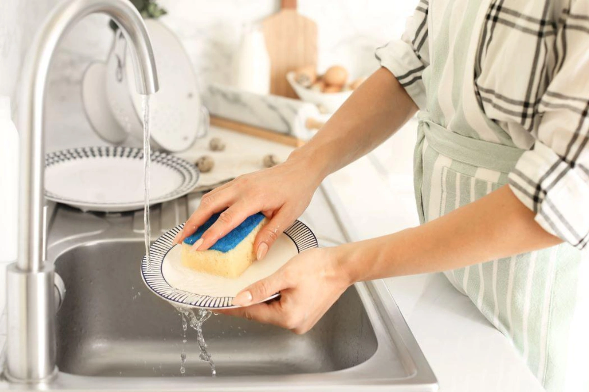 Se till att skölja disken när du har ätit klart.